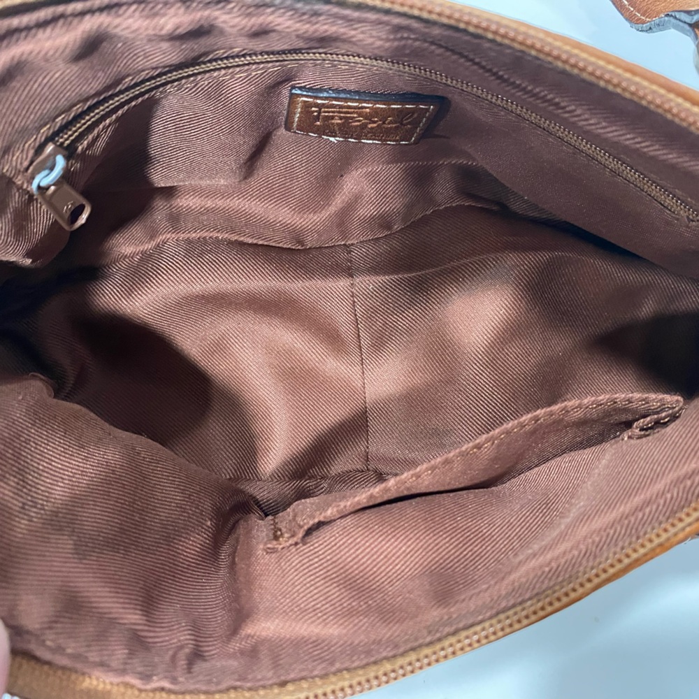 Fossil 90’s Y2k Leather Color Block Hobo Shoulder… - image 6